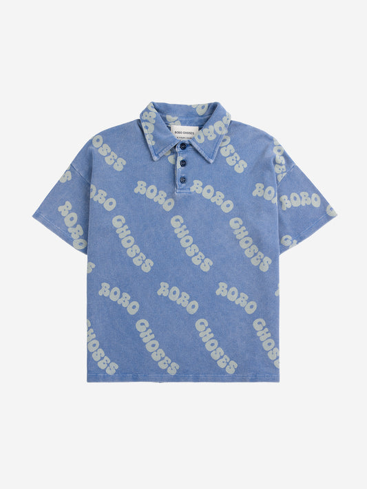 Bobo Choses - Wavy All Over Waffle Polo Shirt (Kid)
