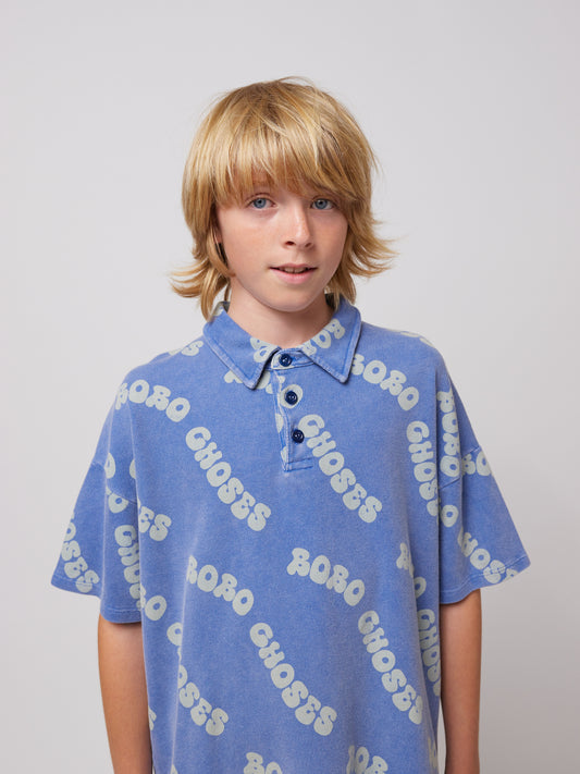 Bobo Choses - Wavy All Over Waffle Polo Shirt (Kid)