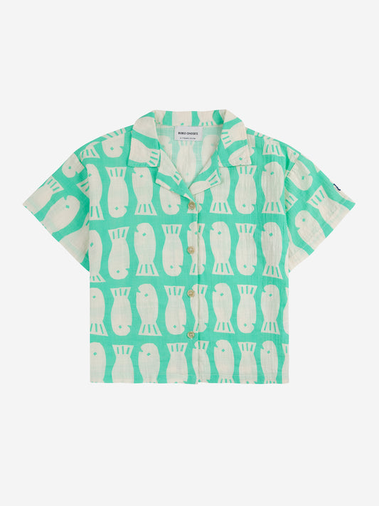 Bobo Choses - Lucky Fish Woven Shirt (Kid) - Last 10/11
