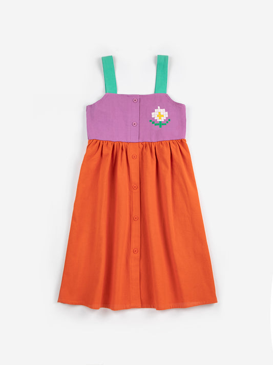 Bobo Choses - Pixel Daisy Color-Block Woven Dress (Kid)