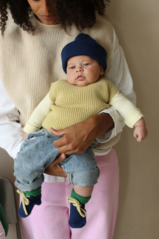 Hvid - Booties (Blue/Grass)