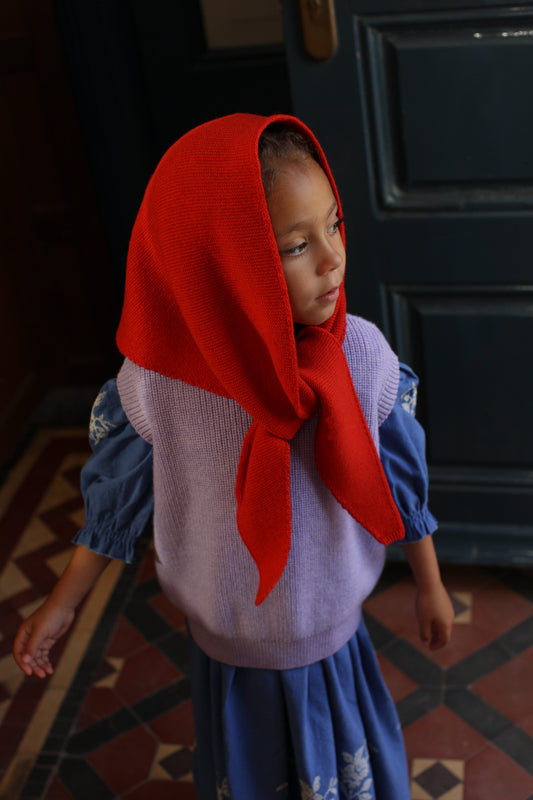 Hvid - Scarf Josephina (Red)