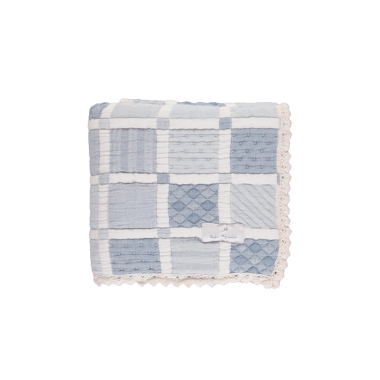 Bebe Organic - Mai Blanket - (Blue Patchwork)