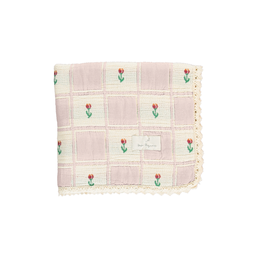 Bebe Organic - Bella Blanket (Mauve Tulip Patchwork)
