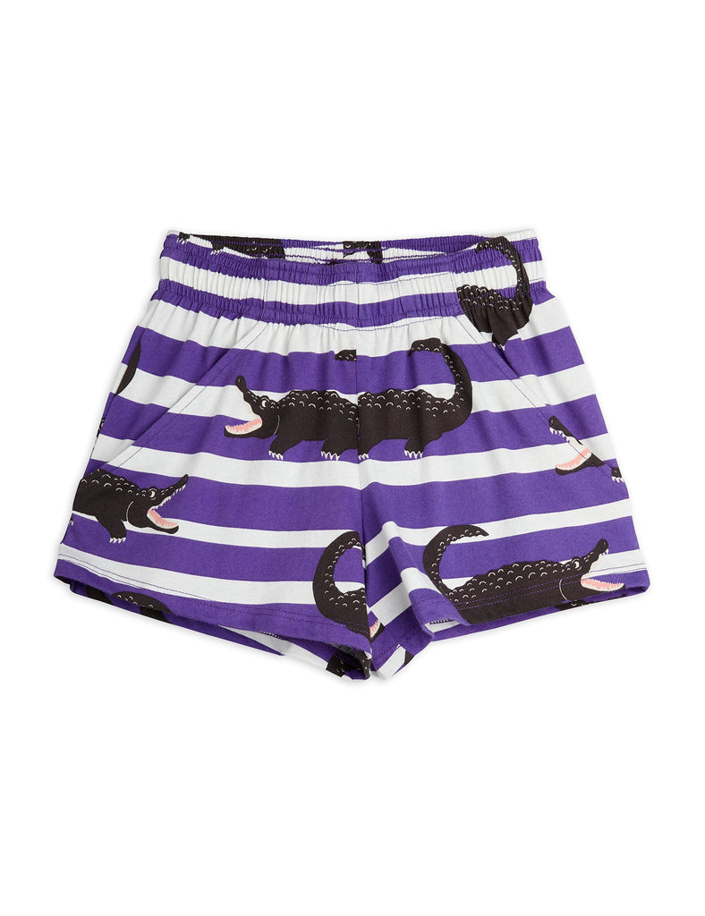 Mini Rodini - Crocodiles AOP Shorts (Purple)