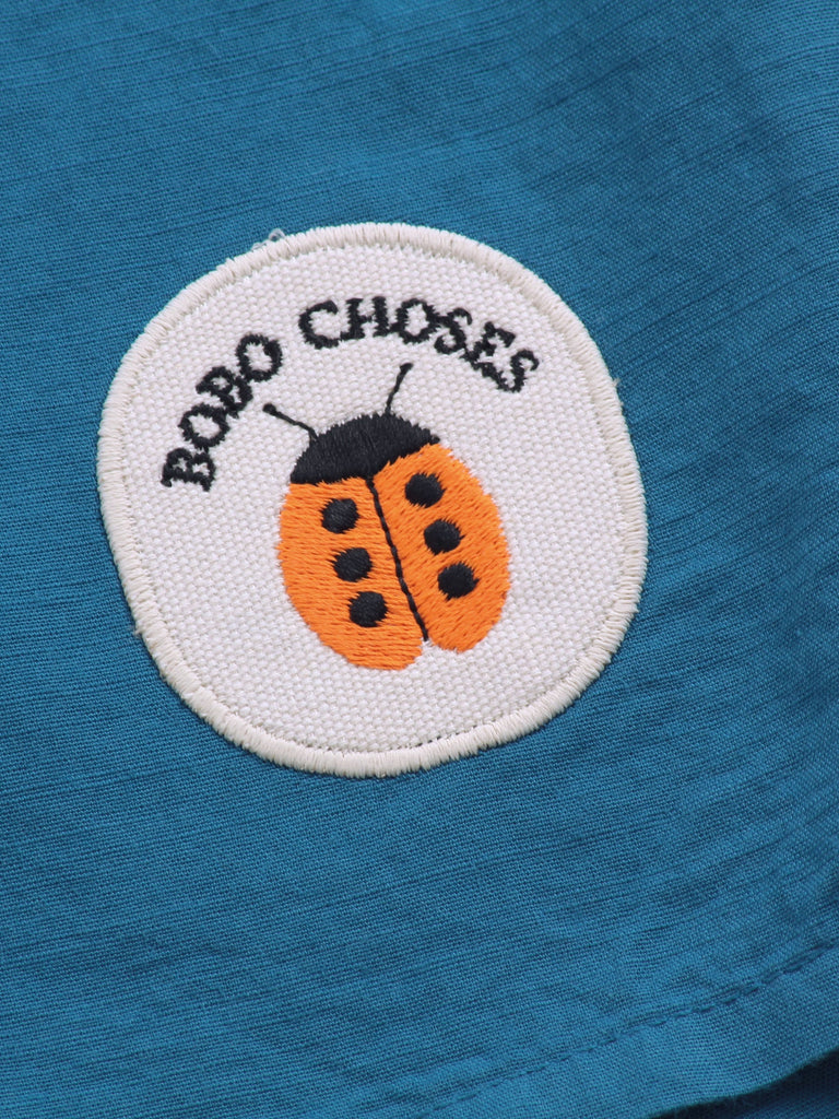 Bobo Choses - Ladybug Patch Woven Shorts (Baby) - Only 6/12 & 12/18