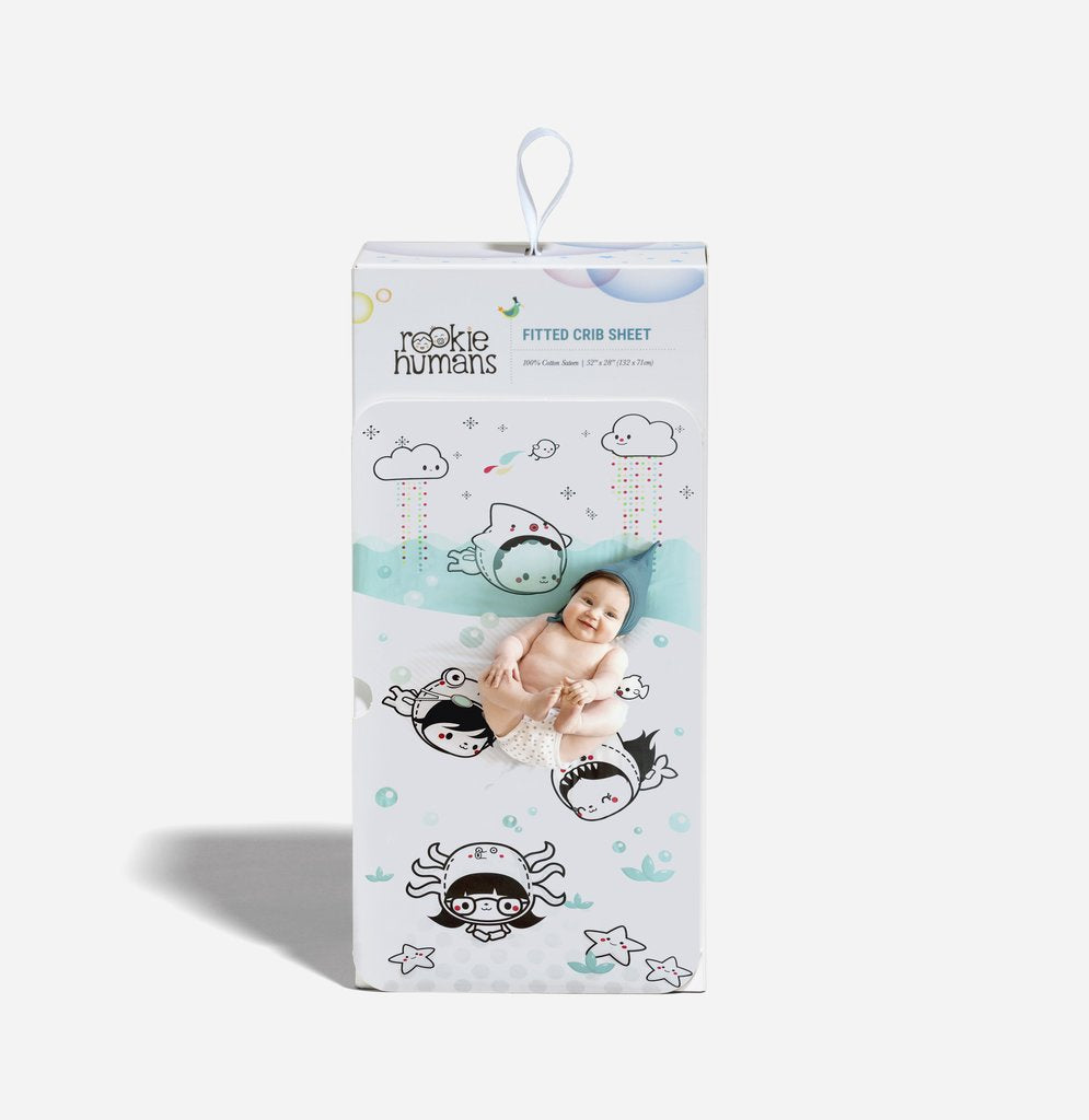 Rookie Humans Dive in Organic Standard Size Crib Sheet