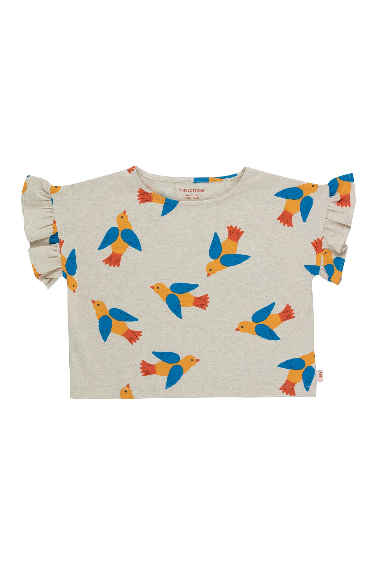 Tiny Cottons - Birds Frills Tee (Kid) - Last 6Y