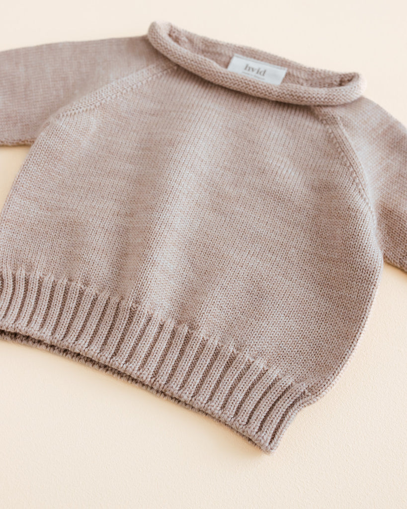 Hvid - Georgette Sweater (Sand)