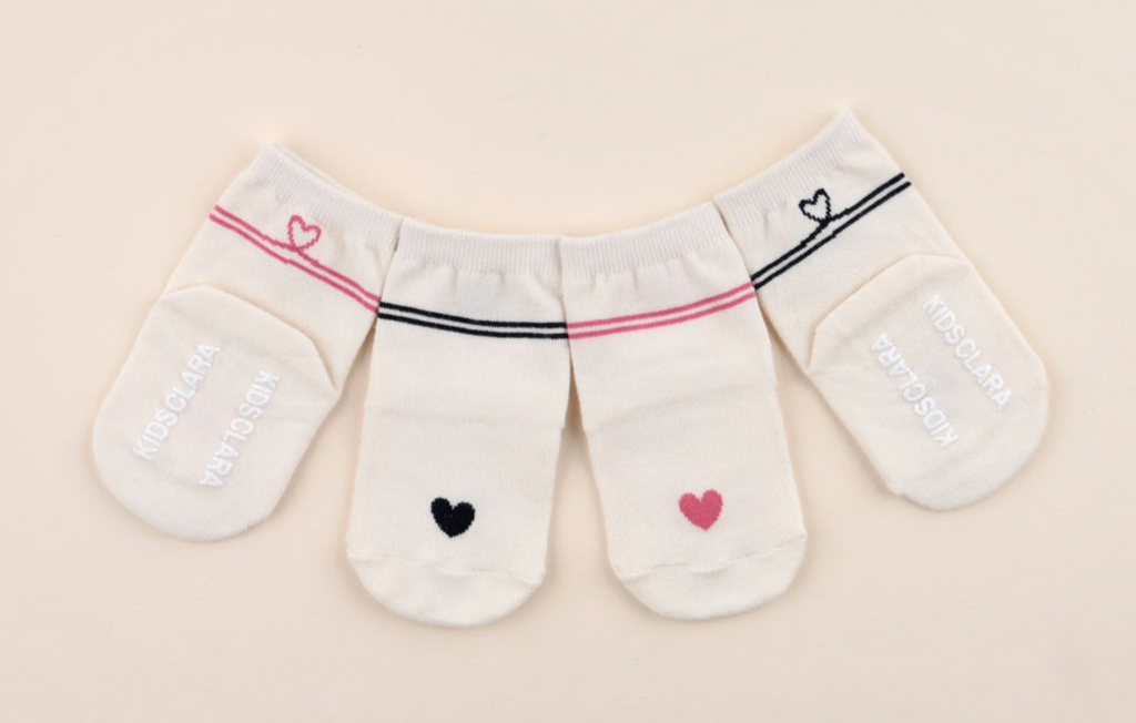 Amor Heart Socks - Pink