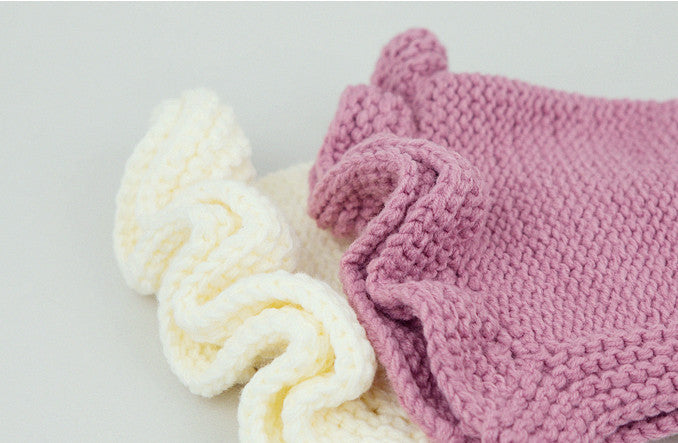 Florie Raspberry Knit Bonnet