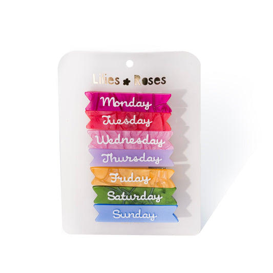 BTS! Days Of The Week Pastel Hair Clips