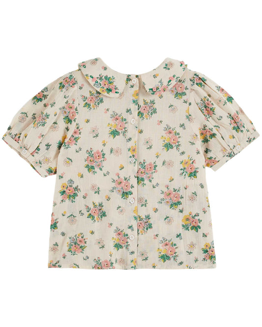 Emile et Ida - Smocked Blouse (Pink Spring)