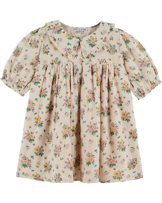 Emile et Ida - Collar Dress (Pink Spring)