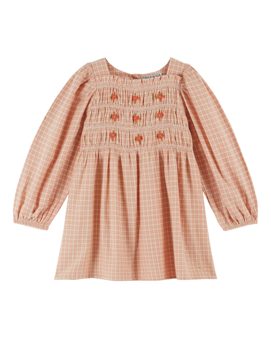 Emile et Ida - Smocked Check Dress (Ecolier)