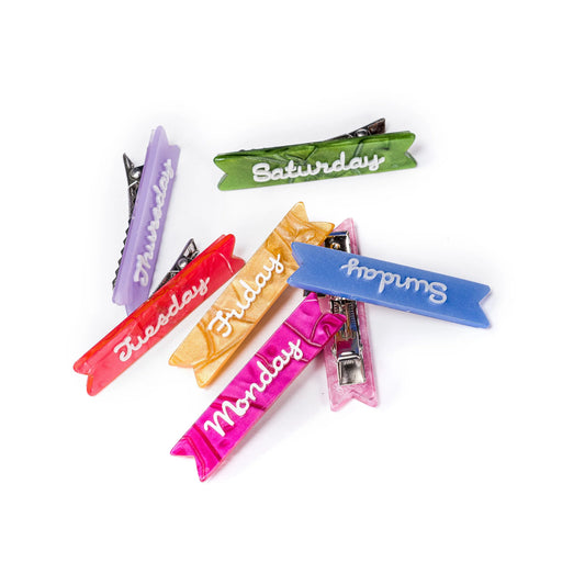 BTS! Days Of The Week Pastel Hair Clips
