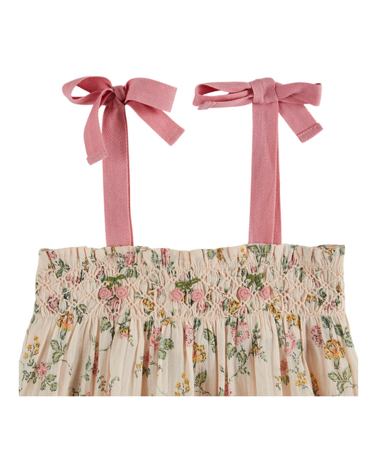 Emile et Ida -   Smocked Rose Bush Flowers Top