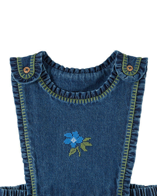 Emile et Ida - Blue Denim Apron Dress