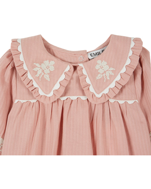 Emile et Ida - Sakura Embroidered Romper (Baby)