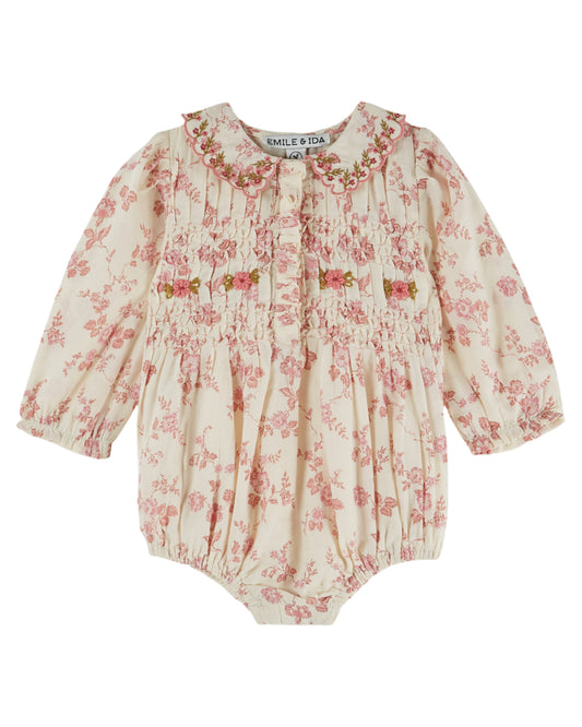 Emile et Ida - Rosalie Smocked Romper (Baby)