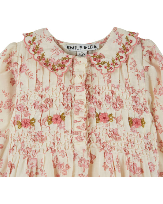 Emile et Ida - Rosalie Smocked Romper (Baby)