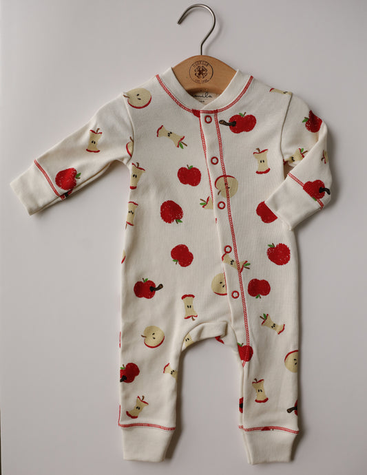 Camila & Company - Button Down Bodysuit Pajamas (Sweet Apples)