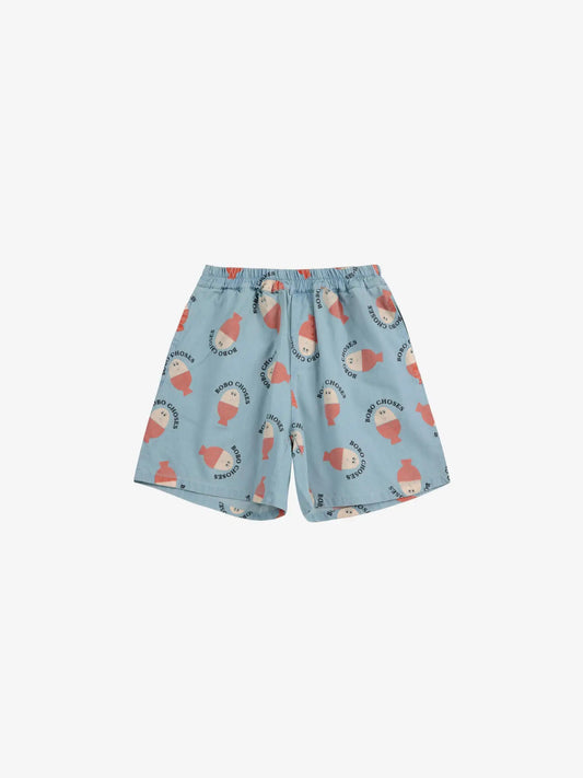 Bobo Choses - Morning Egg All Over Woven Bermuda Shorts (Kid)