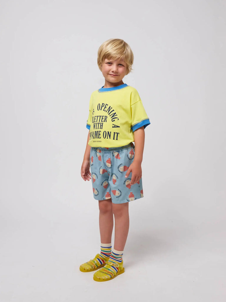 Bobo Choses - Morning Egg All Over Woven Bermuda Shorts (Kid)