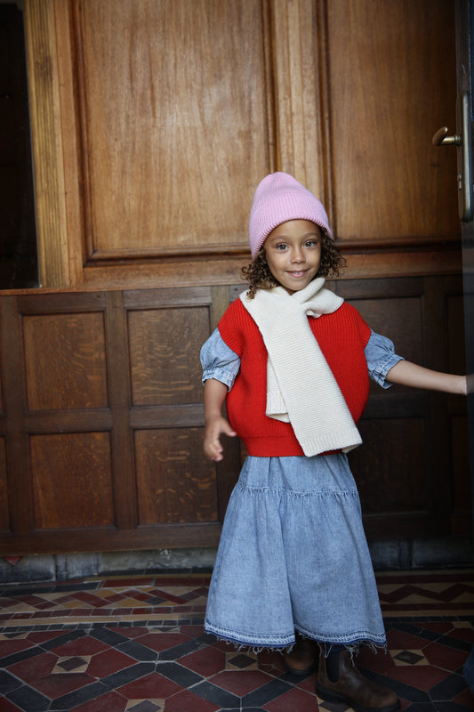 Hvid - Fonzie Beanie (Cotton Candy)