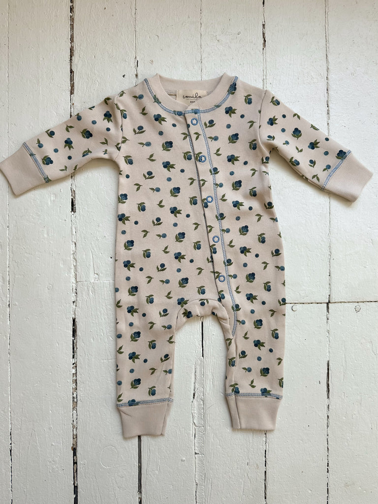 Camila & Company - Button Down Bodysuit Pajamas (Blueberries)