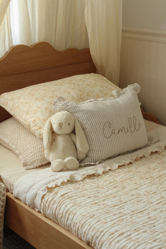 Goldie Buttercream Floral Quilted Gauze Blanket (Big Kid)