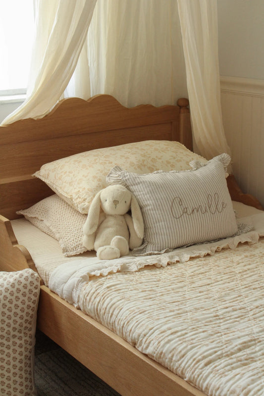 Goldie Buttercream Floral Quilted Gauze Blanket (Big Kid)