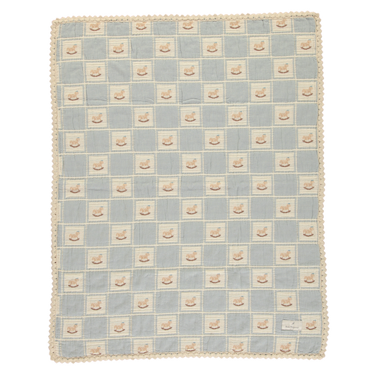 Bebe Organic - Rocking Horse Blanket (Blue)