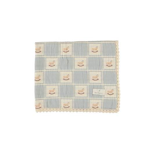 Bebe Organic - Rocking Horse Blanket (Blue)