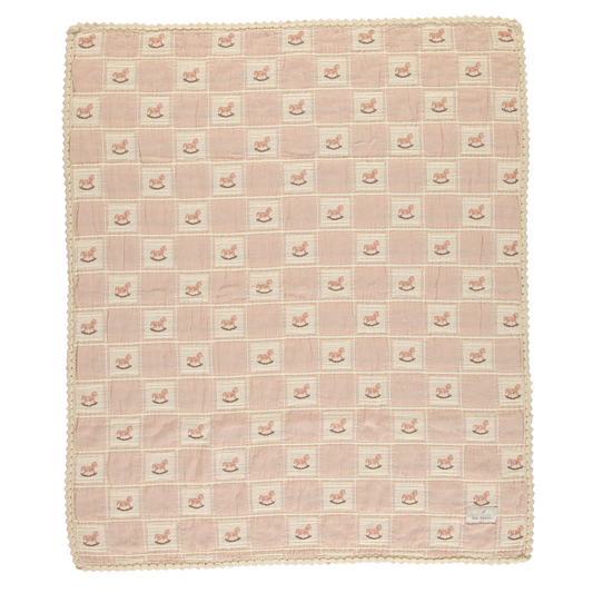 Bebe Organic - Rocking Horse Blanket (Mauve)