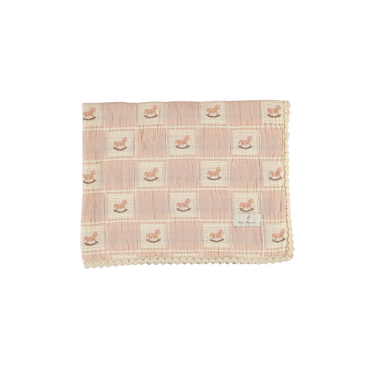 Bebe Organic - Rocking Horse Blanket (Mauve)