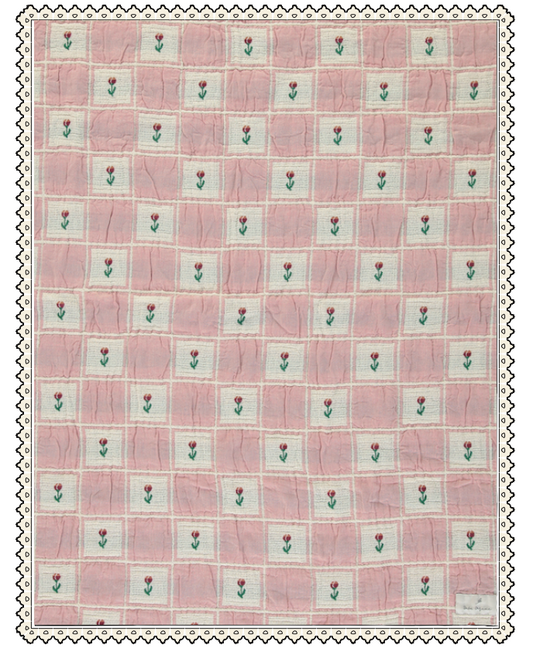 Bebe Organic - Bella Blanket (Mauve Tulip Patchwork)