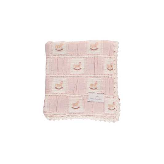 Bebe Organic - Rocking Horse Blanket (Mauve Patchwork)