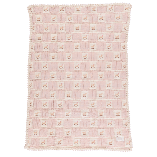 Bebe Organic - Rocking Horse Blanket (Mauve Patchwork)