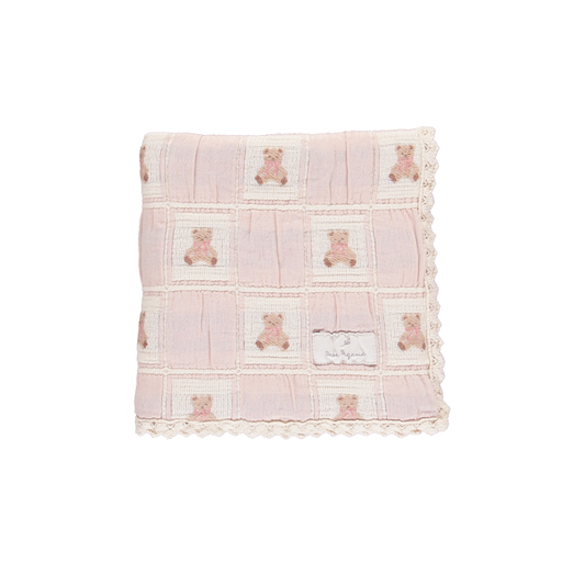 Bebe Organic - Teddy Blanket (Mauve Patchwork)