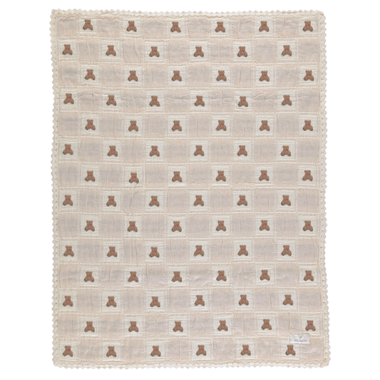 Bebe Organic - Teddy Blanket (Sand Patchwork)