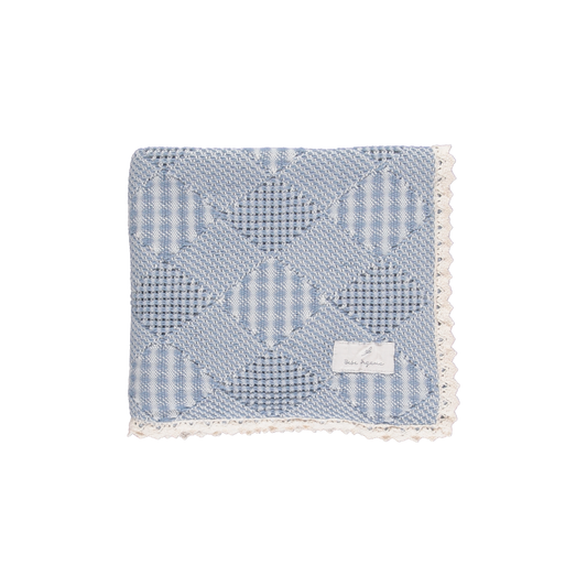 Bebe Organic - Plaid Blanket (Blue Plaid Patchwork)