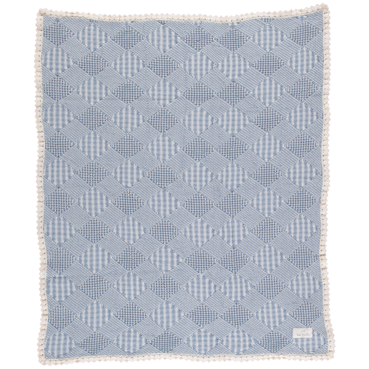 Bebe Organic - Plaid Blanket (Blue Plaid Patchwork)