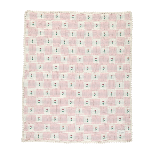 Bebe Organic - Bella Blanket (Mauve Tulip Patchwork)