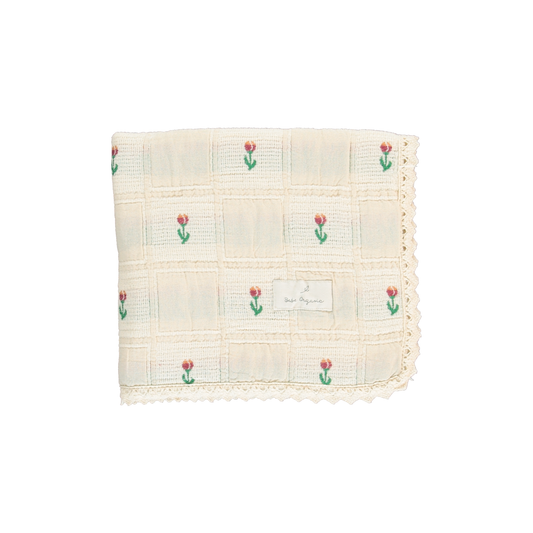 Bebe Organic - Bella Blanket (Sand Tulip Patchwork)