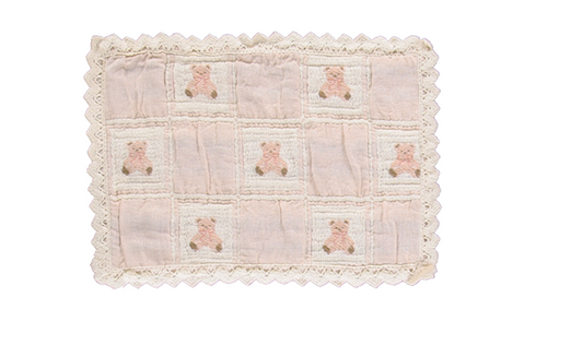 Bebe Organic - Teddy Pillowcase (Mauve Patchwork)