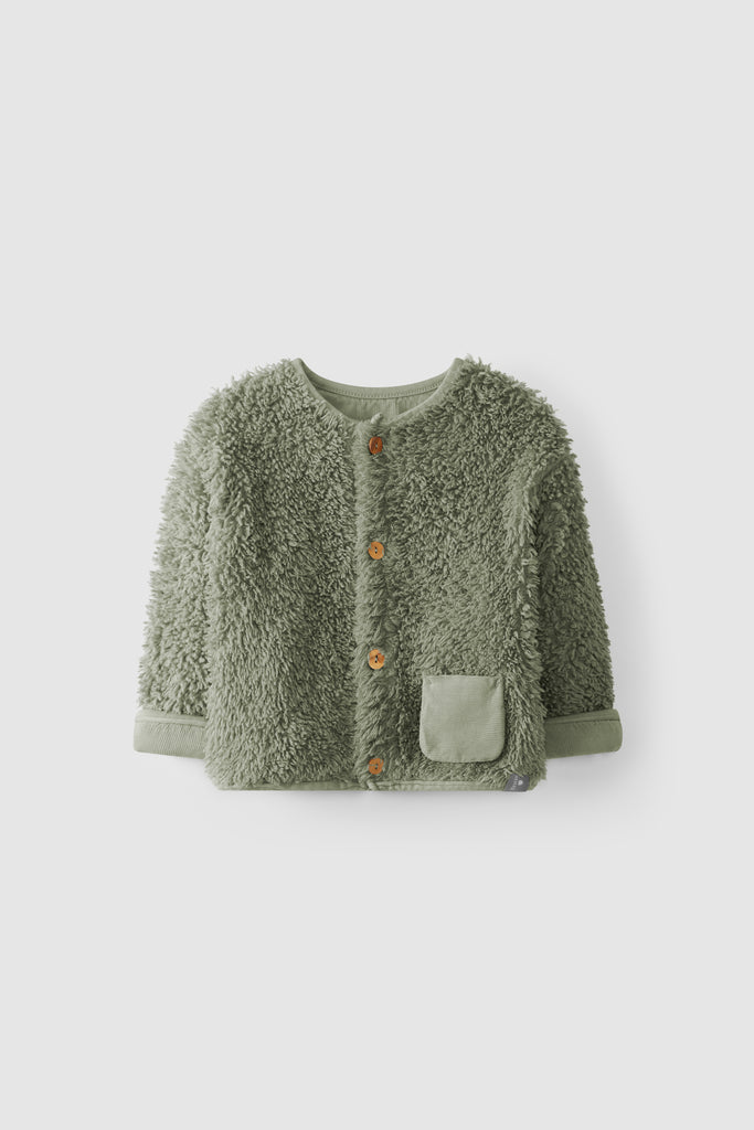 Snug - Organic Cotton Fur Jacket (Olive Green)