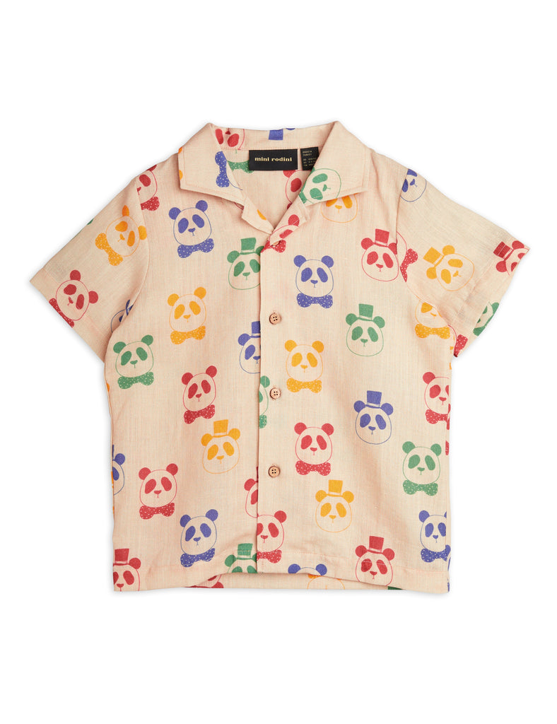 Mini Rodini - Panda Woven SS Shirt