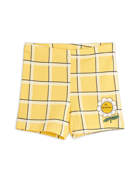 Mini Rodini - 옐로우 체크 쇼츠 
