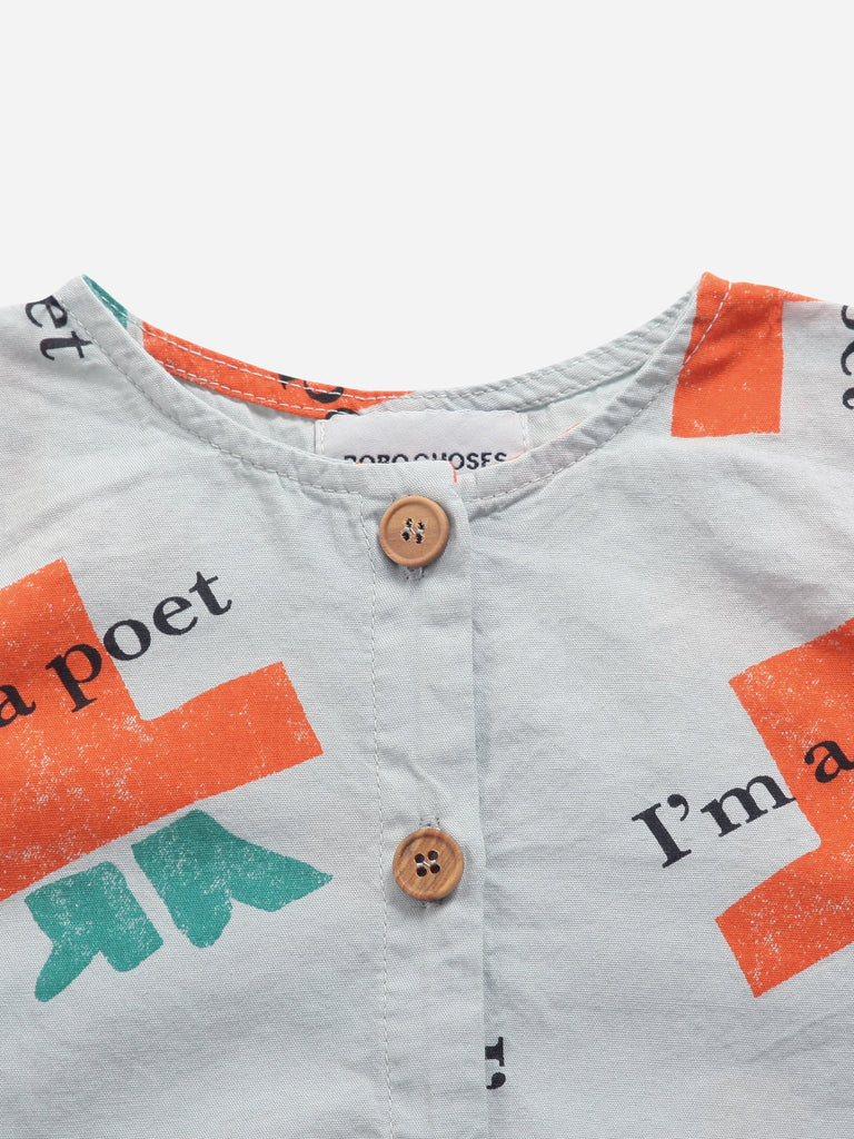 Bobo Choses - I'm a Poet All Over Woven Playsuit (Baby)